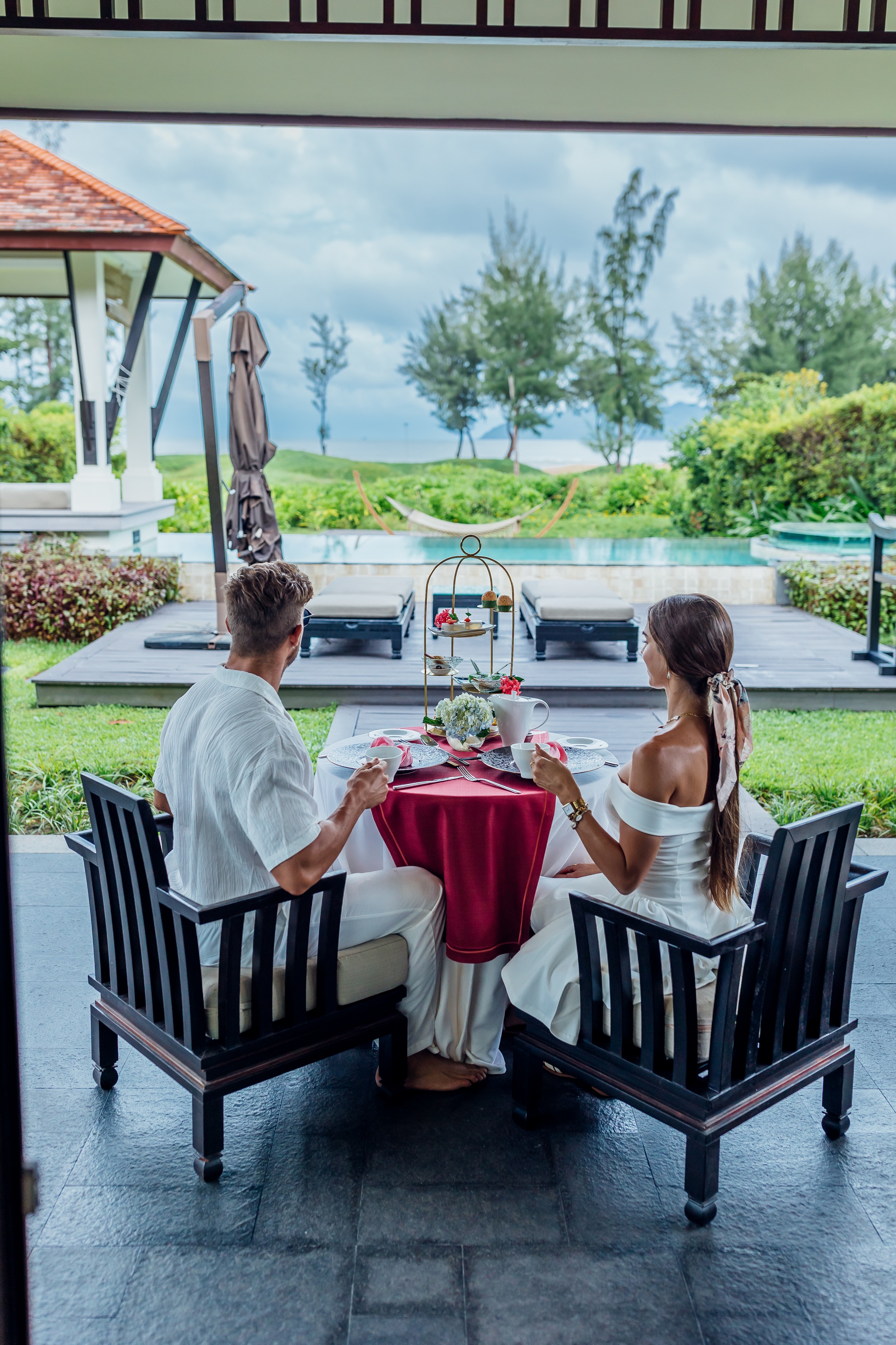 villa Afternoon tea at Beach Pool Villa